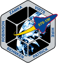 STS 130. Missionsaufkleber