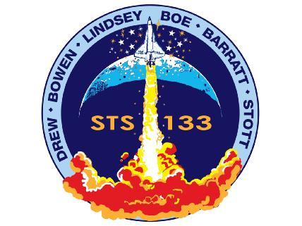 STS 133 Missionsaufnäher - aktualisierte Crew