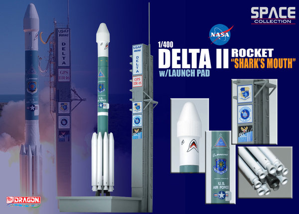Delta II Rocket 'Sharks Mouth' . Dragon 1:400