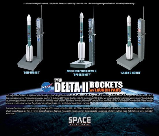 Delta II Raketen Set. 1/400.