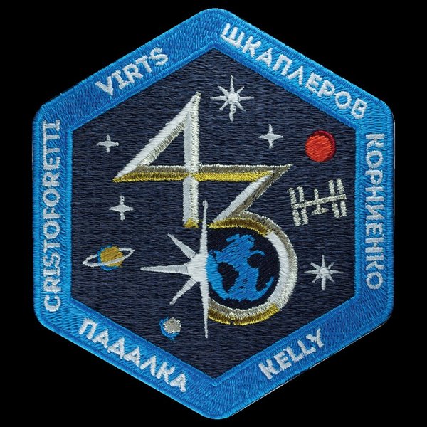 ISS Expeditions 43. Aufnäher Original