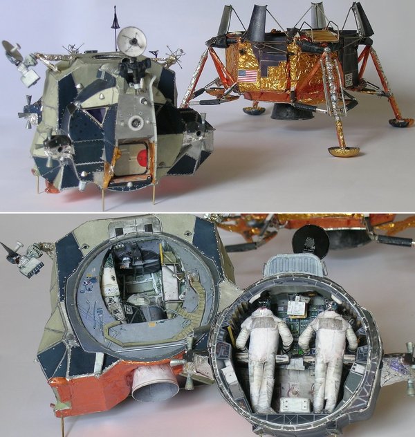 Lunar Module 5 Apollo 11. 1/32. Kartonbausatz.