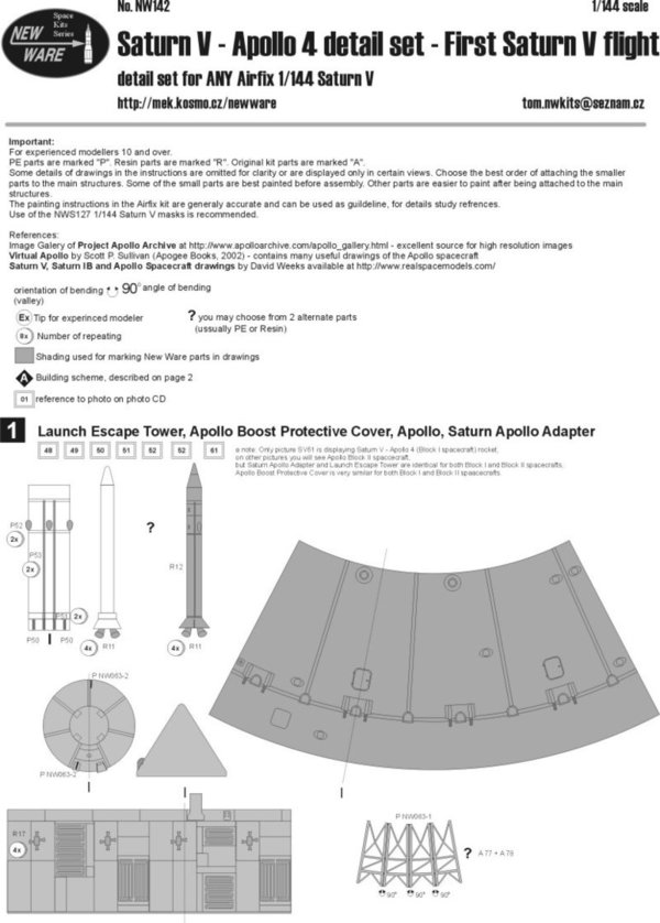 Saturn V  Apollo 4. Newware 1/144