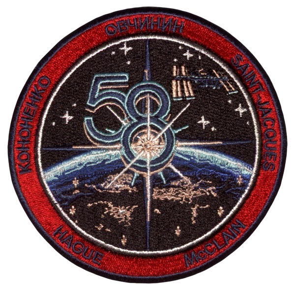 ISS Expedition 58. Alte Version Original-Aufnäher