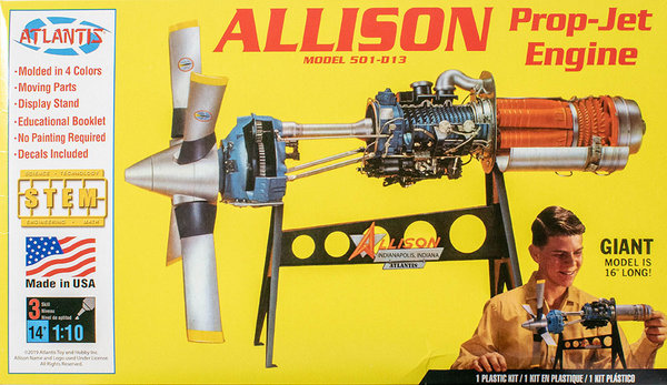 Allison Turbo Prop Jet Engine. Atlantis Models 1/10.