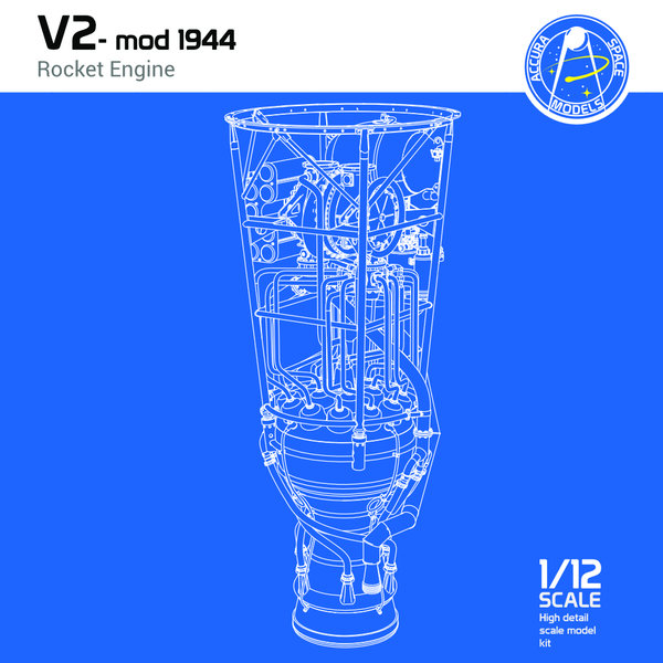 V-2 Rocket Engine.  1/12. Accura Space Models.
