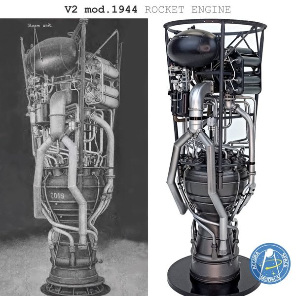 V-2 Rocket Engine.  1/12. Accura Space Models.