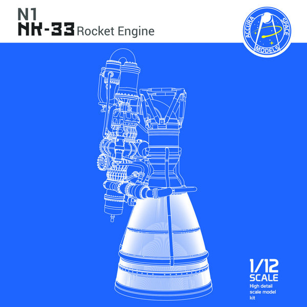 NK-33 Raketentriebwerk. 1/12. Accura Space Models.