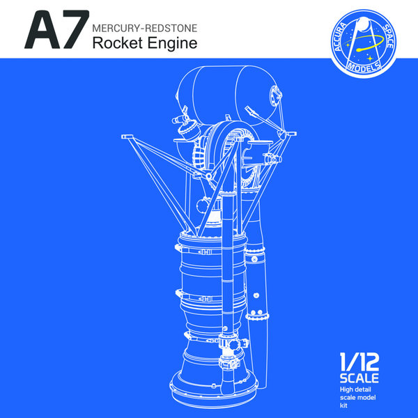 A-7 Mercury Redstone Raketentriebwerk.1/12. Accura Space Models.