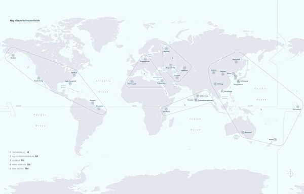 The Atlas of Space Rocket Launch Sites.  Harvey/Singh.