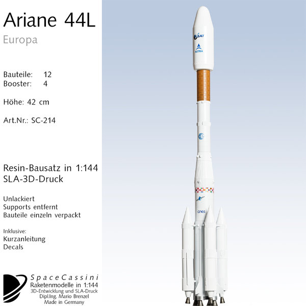 ARIANE 44L.  Space Cassini Models 1/144