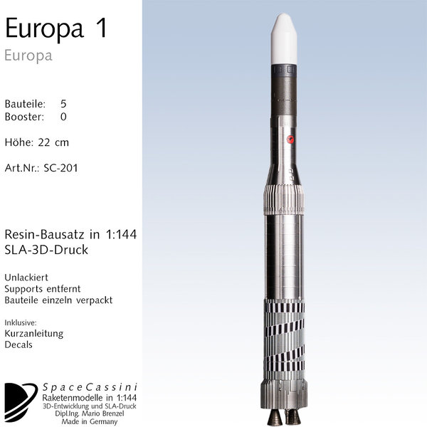 Europa-1 Rakete.  Space Cassini Models 1/144.